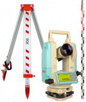 Комплект теодолит RGK T-05 (оптический отвес) штатив рейка - 3 в 1 Комплект теодолит RGK T-05 (оптический отвес) штатив рейка - 3 в 1