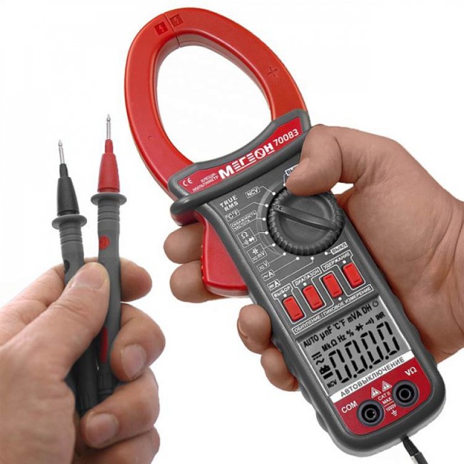 Цифровые токоизмерительные клещи, мультиметр МЕГЕОН 70083