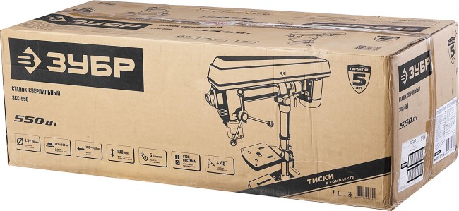 Радиально-сверлильный станок ЗСС-550 ЗУБР 550 Вт, 16 мм