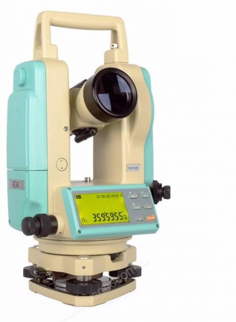 Комплект теодолит RGK T-05 (лазерный отвес) штатив рейка - 3 в 1