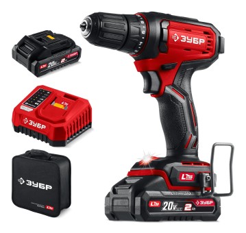 Дрель-шуруповерт ДШ-40-22 ЗУБР 20 В, 40 Н·м, 2 АКБ LMS (2 А·ч) Дрель-шуруповерт ДШ-40-22 ЗУБР 20 В, 40 Н·м, 2 АКБ LMS (2 А·ч)