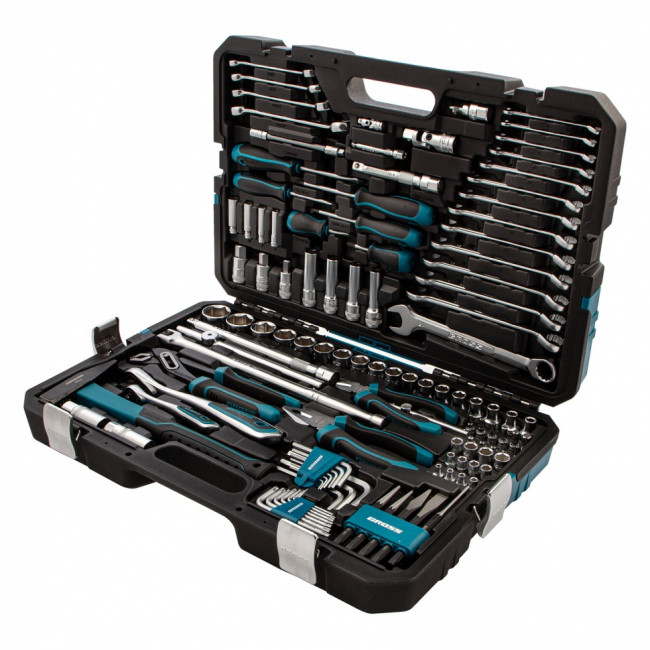 Набор инструментов 1/4", 1/2", CrV 115 предметов Gross Набор инструментов 1/4", 1/2", CrV 115 предметов Gross