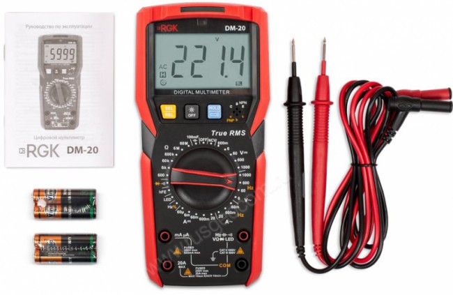 Мультиметр RGK DM-20 с поверкой