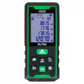 Лазерный дальномер RGK DL70G (с поверкой) - зеленый луч