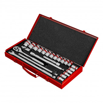 Набор торцевых головок с трещоткой 1/2" 24 предмета Matrix