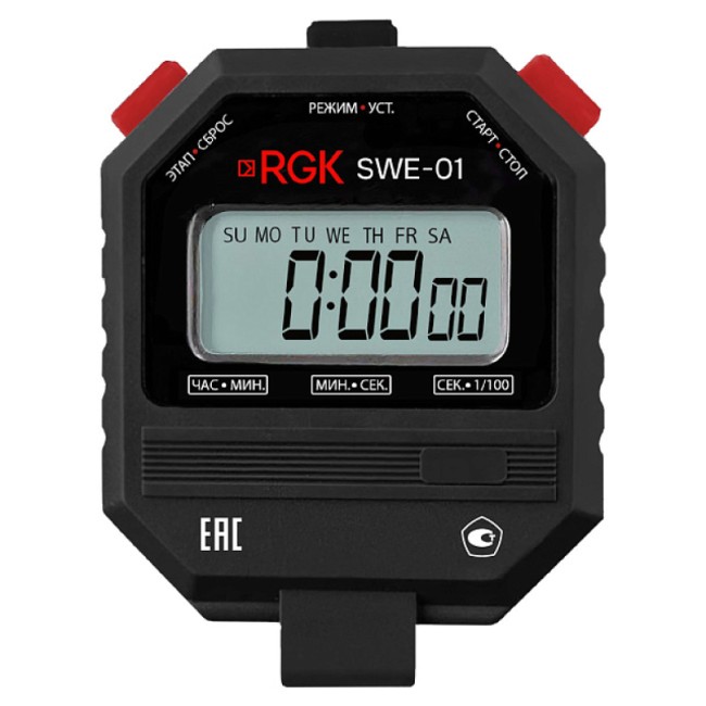 Секундомер электронный RGK SWE-01 с поверкой Секундомер электронный RGK SWE-01 с поверкой