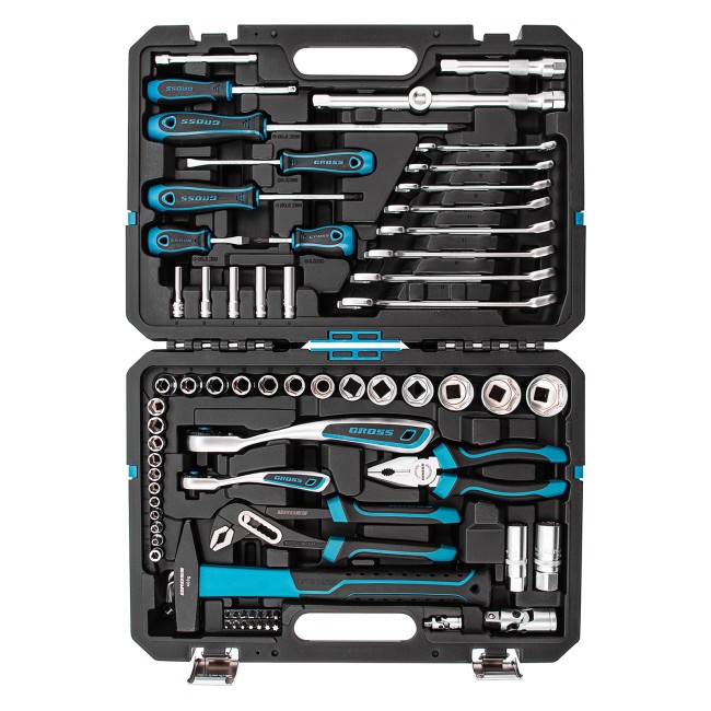 Набор инструментов 1/4", 1/2" CrV 76 предметов Gross