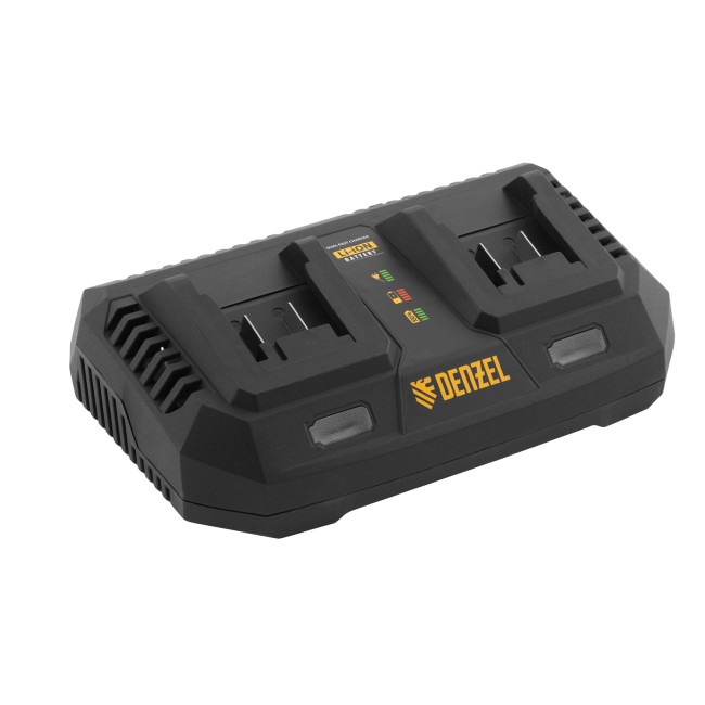 Устройство зарядное для аккумуляторов IBC-18-3.0-2, Li-Ion, 18В, 3.0 А, для двух батарей Denzel Устройство зарядное для аккумуляторов IBC-18-3.0-2, Li-Ion, 18В, 3.0 А, для двух батарей Denzel
