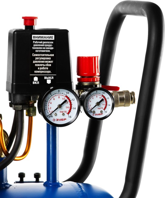 Ременной масляный компрессор ЗКПМ-440-50-Р-2.2 ЗУБР Профессионал