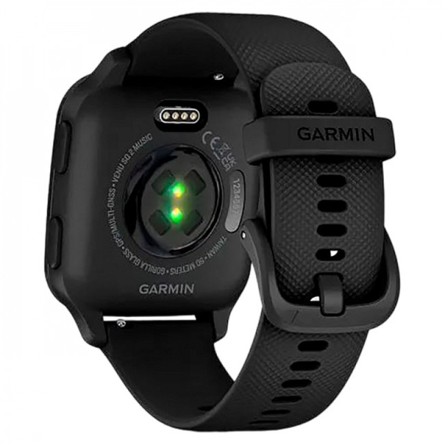 Часы Garmin Venu Sq 2 Music Edition черный с серым алюминиевым безелем