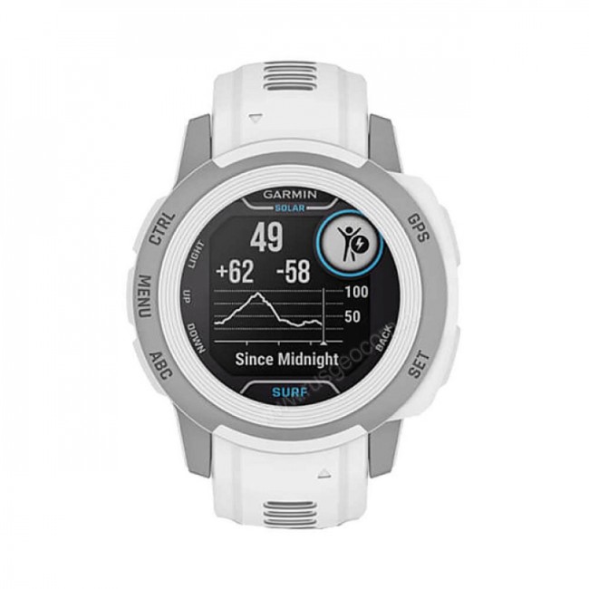 Часы Garmin Instinct 2s Solar Surf белый с серебристым безелем