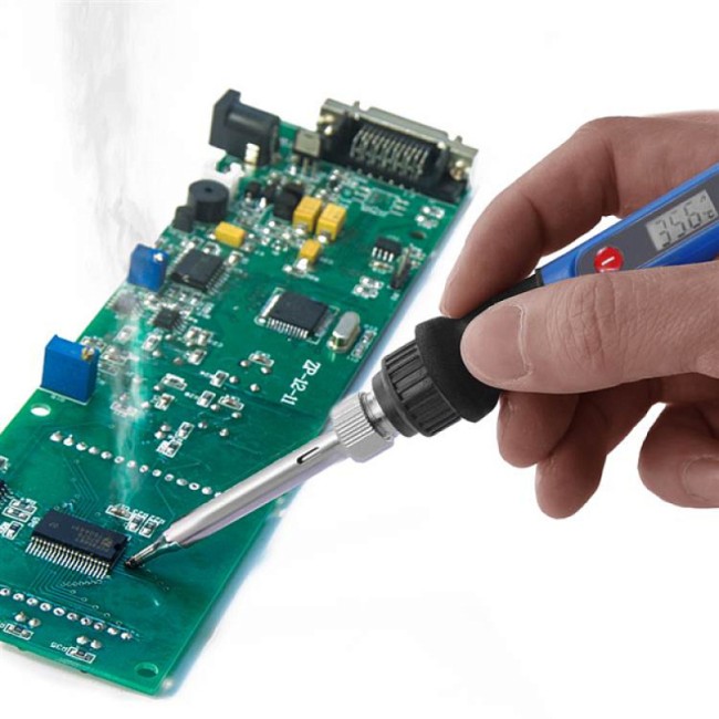 Паяльник с цифровым регулятором температуры МЕГЕОН 00180 Паяльник с цифровым регулятором температуры МЕГЕОН 00180