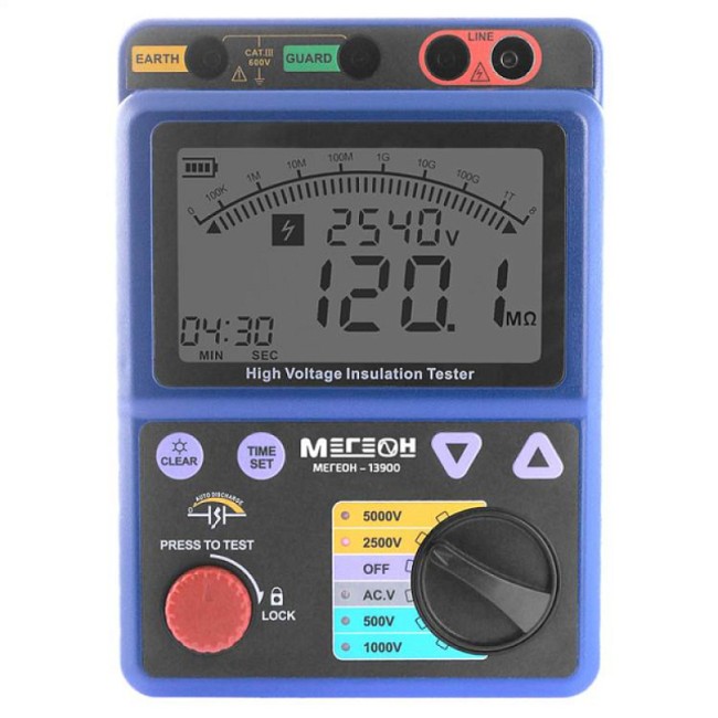 Измеритель сопротивления изоляции (мегаомметр) МЕГЕОН 13900 с поверкой Измеритель сопротивления изоляции (мегаомметр) МЕГЕОН 13900 с поверкой