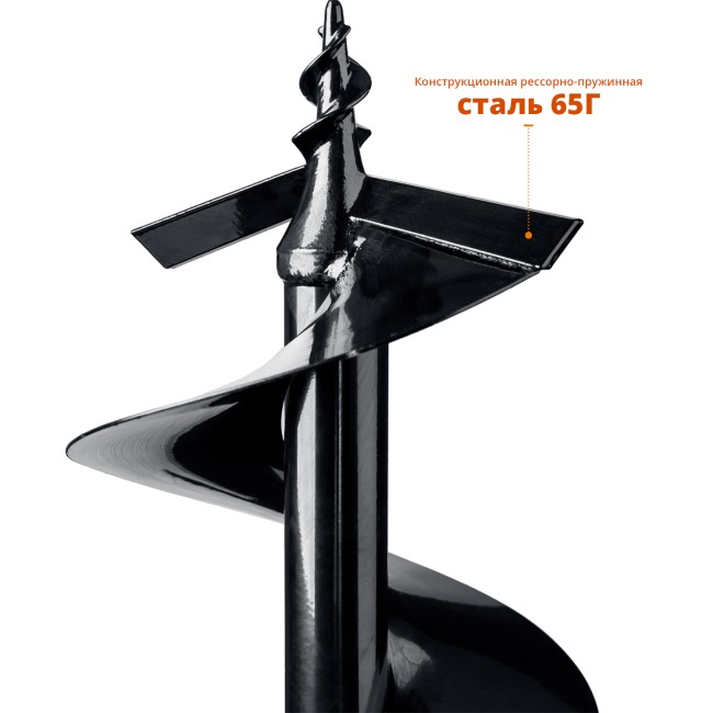 Шнек для мотобуров ЗУБР d 250 мм, грунт