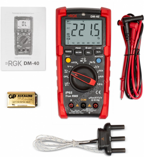 Мультиметр RGK DM-40 с поверкой