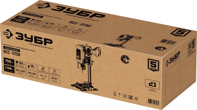 Сверлильный станок ВСС-П750 ЗУБР 750 Вт, 13 мм