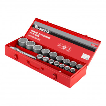 Набор торцевых головок 3/4" Matrix Набор торцевых головок 3/4" Matrix