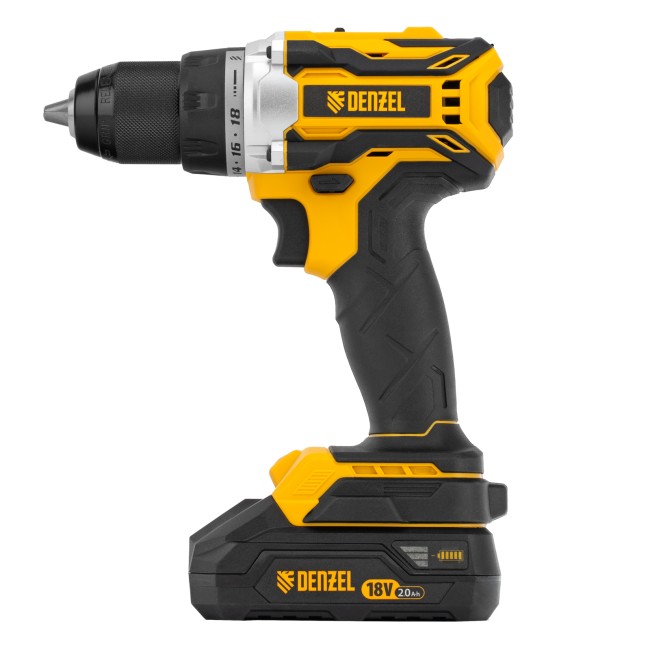 Дрель-шуруповерт аккумуляторная BLDL-18-02 Denzel Дрель-шуруповерт аккумуляторная BLDL-18-02 Denzel