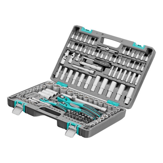 Набор инструментов 1/4", 3/8", 1/2", Cr-V 151 предмет Stels Набор инструментов 1/4", 3/8", 1/2", Cr-V 151 предмет Stels